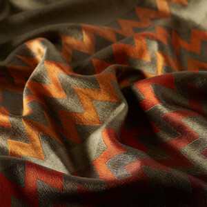 ipekevi - Milky Coffee Zigzag Silk Scarf (1)