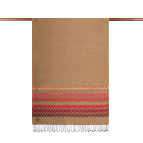 Milky Coffee Zigzag Silk Scarf