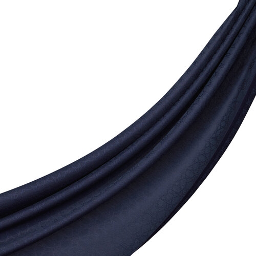 شال مونغرام سلجوقي ناعم لون كحلي