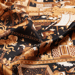 Miniature Black Satin Silk Pocket Square - Thumbnail