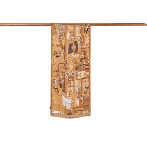ipekevi - Miniature Gold Saten İpek Fular (1)