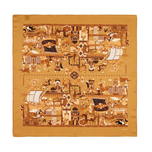 Miniature Gold Satin Silk Pocket Square