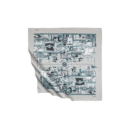 Miniature Lead Satin Silk Pocket Square