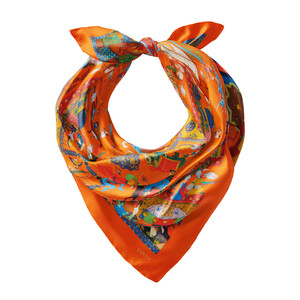 ipekevi - Miniature Orange Satin Silk Pocket Square (1)