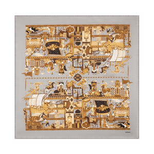 Miniature Silver Satin Silk Pocket Square - Thumbnail