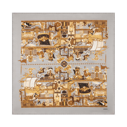 Miniature Silver Satin Silk Pocket Square