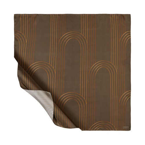 Mink Aqueduct Print Silk Twill Scarf