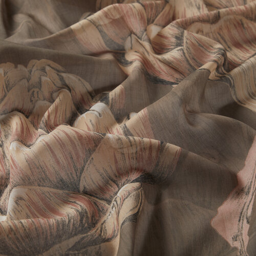 Mink Artichoke Blossom Cotton Scarf
