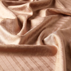 Mink Band Stripe Silk Scarf - Thumbnail