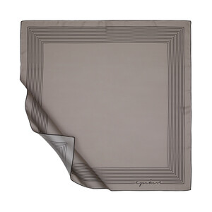 Mink Black Prive Twill Silk Scarf - Thumbnail