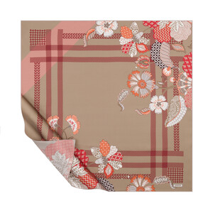 ipekevi - Mink Burgundy Rajah Twill Sİlk Scarf