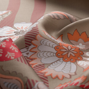 ipekevi - Mink Burgundy Rajah Twill Sİlk Scarf (1)