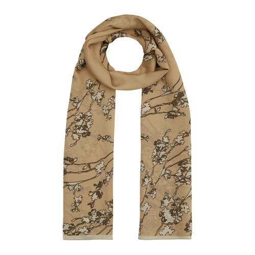 Mink Cercis Flower Cotton Rayon Scarf