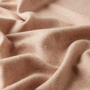 Mink Colored Cashmere Wool Silk Dot Scarf - Thumbnail