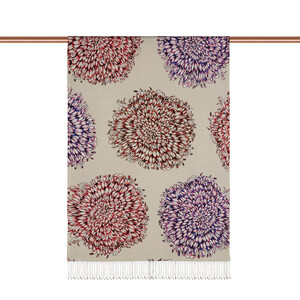 ipekevi - Mink Dahlia Print Silk Shawl (1)