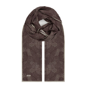 Mink Ethnic Harmony Print Cotton Scarf - Thumbnail