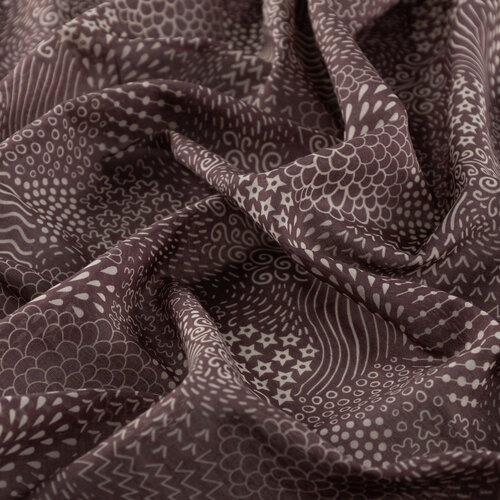 Mink Ethnic Harmony Print Cotton Scarf