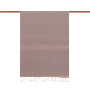 Mink Fuchsia Block Striped Reversible Silk Scarf - Thumbnail