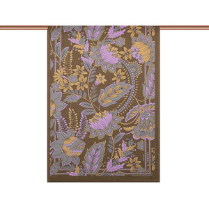 ipekevi - Mink Grey Royal Ivy Pattern Tencel Scarf (1)