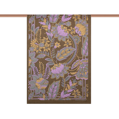 Mink Grey Royal Ivy Pattern Tencel Scarf