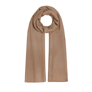 ipekevi - Mink Herringbone Patterned Wool Silk Scarf (1)