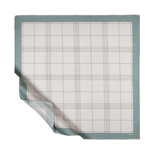 Mink Highlander Plaid Silk Twill Scarf