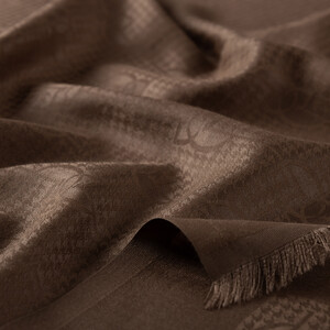 Mink IE Monogram Cotton Silk Scarf - Thumbnail