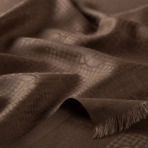 Mink IE Monogram Cotton Silk Scarf