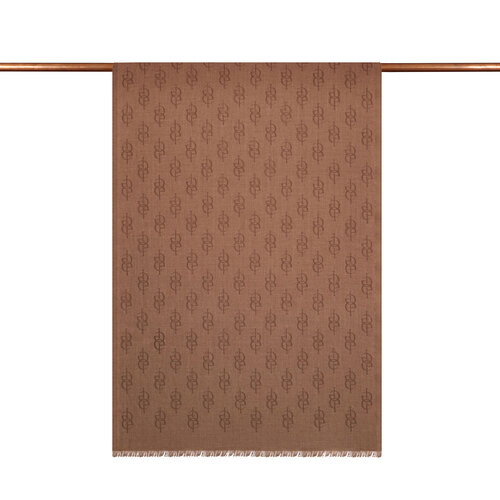 Mink IE Monogram Wool Silk Scarf