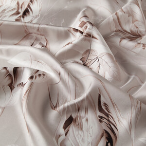 Mink Melancholia Print Silk Twill Scarf - Thumbnail