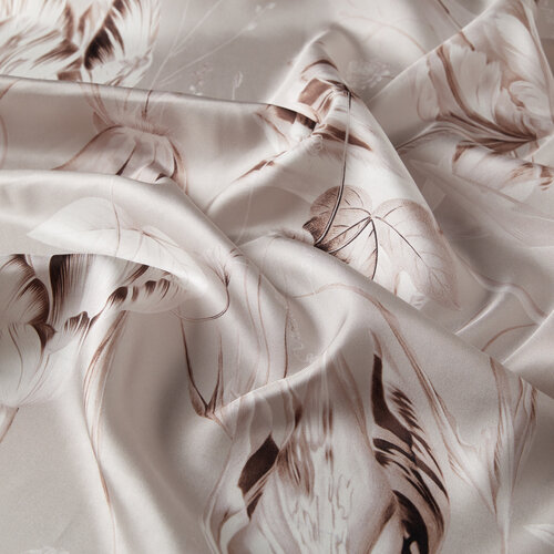 Mink Melancholia Print Silk Twill Scarf Mink Melancholia Print Silk Twill Scarf