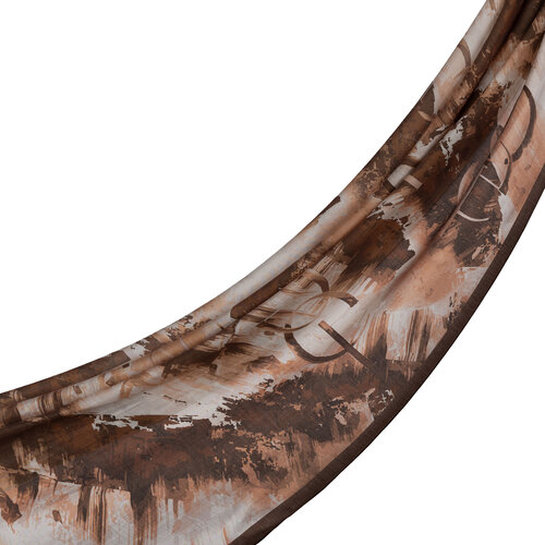Mink Mono Brush Print Tencel Scarf