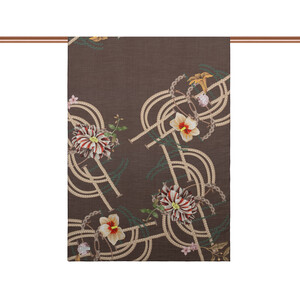 Mink Mystic Garden Print Tencel Scarf - Thumbnail