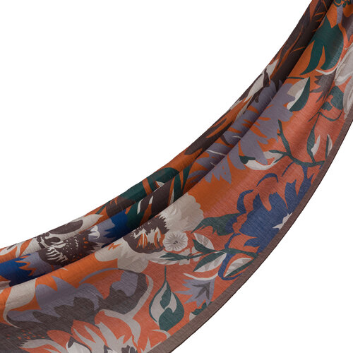 Mink Nihavent Print Tencel Scarf