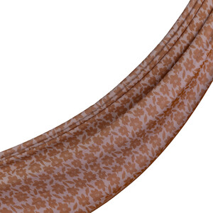 Mink Orange Flower Cotton Scarf - Thumbnail