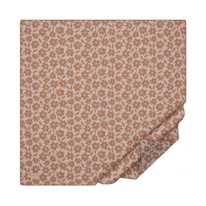 Mink Orange Flower Cotton Scarf - Thumbnail
