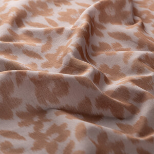 Mink Orange Flower Cotton Scarf - Thumbnail