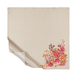 Mink Palace Garden Print Silk Twill Scarf - Thumbnail