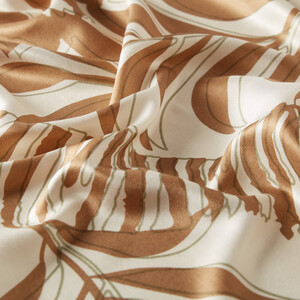 Mink Palm Springs Print Silk Scarf - Thumbnail