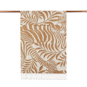 Mink Palm Springs Print Silk Scarf - Thumbnail