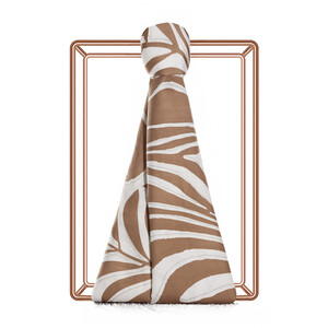 ipekevi - Mink Palm Springs Print Silk Scarf