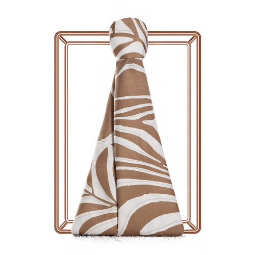 Mink Palm Springs Print Silk Scarf