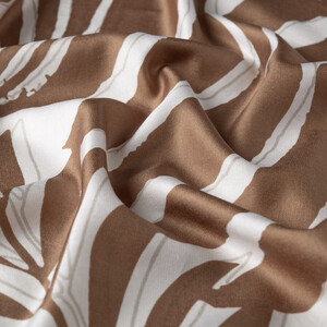 Mink Palm Springs Print Silk Scarf - Thumbnail