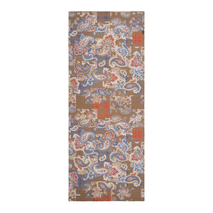 Mink Patchwork Print Tencel Scarf - Thumbnail