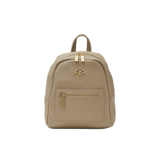 Mink Pocket Detailed Plain Backpack