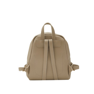 Mink Pocket Detailed Plain Backpack - Thumbnail