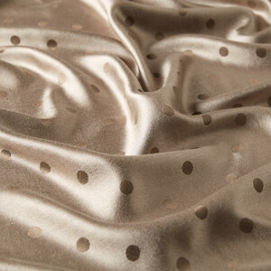 Mink Polka Dot Silk Scarf - Thumbnail