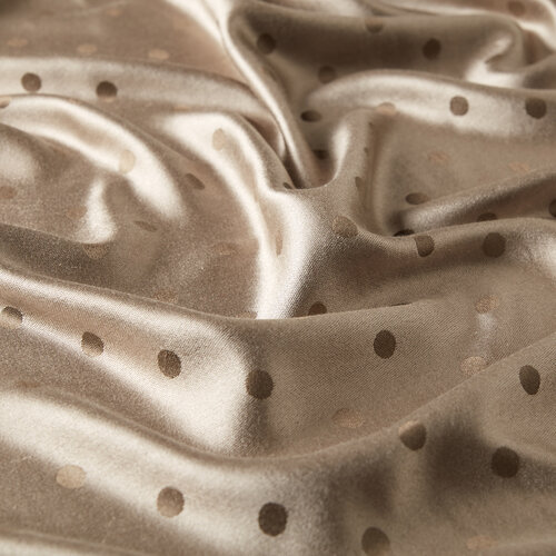 Mink Polka Dot Silk Scarf
