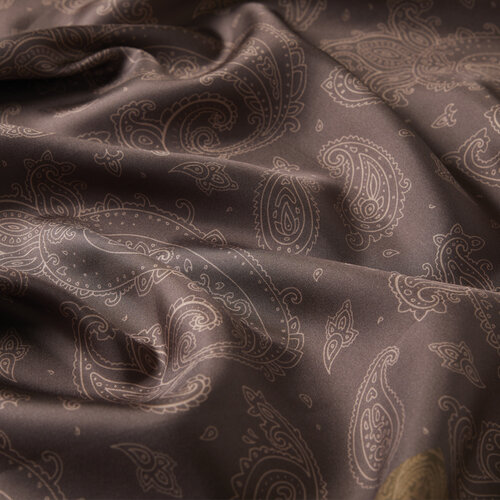 Mink Purple Patchwork Patterned Twill Silk Scarf