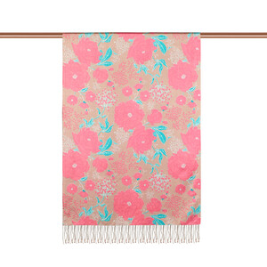 ipekevi - Mink Rosa Patterned Twill Silk Scarf (1)